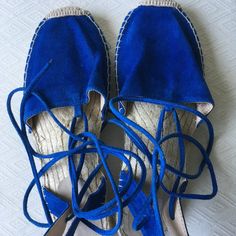 Gap Blue Suede Espadrilles..New Never Worn..Size 9 Classics! Suede Espadrilles, Gap Shoes, Espadrille Shoes, Blue Suede, Ankle Strap, Espadrilles, Gap, Color Blue, Women Shoes