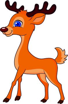 an image of a cartoon deer with big blue eyes