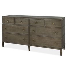 a large dresser with many drawers and handles on it's sides, against a white background