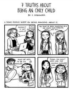 comic strip about being an only child