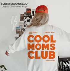 Join the Cool Moms Club with our Cool Moms Sweatshirt! It's the perfect gift for first-time moms and expecting moms who want to embrace motherhood with style. This cozy sweatshirt is not only a great present for mom but also a fashionable statement for those in the Cool Moms Club. Whether you're a first-time mom or a seasoned mama, this sweatshirt celebrates the journey of motherhood. Treat yourself or gift it to a fellow mom as a thoughtful and stylish way to show your love and support. Get rea Cool Moms Club Sweatshirt, Strong As A Mother Shirt, Cool Moms Club Shirt, Mom Sweatshirt Sayings, Gifts For Mom From Kids, Cool Merch, Cool Moms Club, Mom Design, First Time Mom