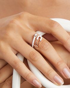 Christmas Gifts For Med Student, Nurse Jewelry Nursingpin, White Enamel Open Ring For Anniversary, White Enamel Rings With Polished Finish, Elegant Diamond Ring With Enamel, White Diamond Open Ring With Single Diamond, Elegant White Gold Enamel Rings, Formal White Enamel Rings, White Open Ring With Enamel