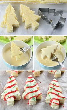 how to make christmas tree cookies with icing