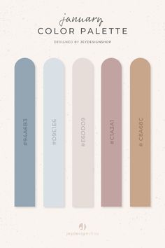 the color palettes for january