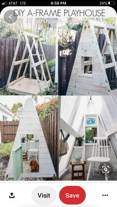 diy a - frame playhouse for the backyard