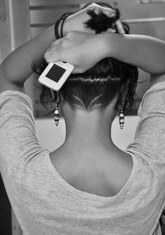 nape undercut long hair - Google Search Undercut Hair Designs, Undercut Hairstyles Women, Undercut Long Hair, Hair Undercut, Undercut Women, Medium Short Hair, Hair Tattoos, Undercut Hairstyles