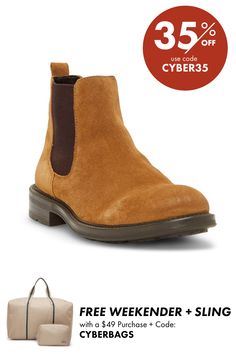 Vince Camuto-Huntsley Chelsea Boot Add classic appeal to your look with the Huntsley Chelsea boot from Vince Camuto. This pull-on boot is made of rich leather for added style and durability and designed with elastic gore details for a snug fit. Vince Camuto, Snug Fit, Bootie Boots, Dark Brown, Elastic