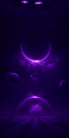 an abstract purple background with circles and stars