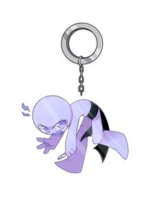 an image of a cartoon character hanging from a keychain