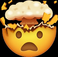 an emoticion with a cloud and lightning coming out of it's head