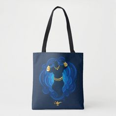 This tote bag features a classic illustration of Aladdin's Genie emerging from a magic lamp on a rich camel colored background Carry your essentials in style with this unbound Aladdin inspired design Add a little bit of magic and enchantment to your wardrobe #Aladdin #Genie #Lamp #FlashyGenie #ToteBag #CamelColors #Enchantment #MagicLamp #CartoonStyle #DisneyStyle #JewelTones Aladdin Genie Lamp, Aladdin Disney, Illustrations Fashion, Classic Illustration, Aladdin Genie, Disney Live Action Movies, Genie Aladdin, Genie Lamp, Magic Lamp