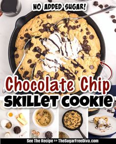 Sugar Free Chocolate Chip Skillet Cookie is a dessert idea that is perfect for sharing.
​Made with no added sugar, this cookie features a crispy edge with a chocolaty soft and gooey center.
​ Read more at: https://thesugarfreediva.com/sugar-free-chocolate-chip-skillet-cookie/