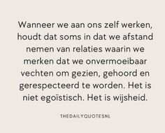 a quote that reads,'wanner we am ons zelf werken,