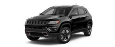 the jeep compass is shown in black