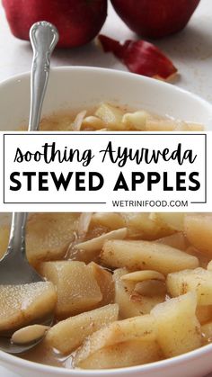 Aryuvedic Recipes, Spiced Apples Recipe, Ayurveda Breakfast, Ayurvedic Breakfast Recipes, Stewed Apples Recipe, Ayurvedic Breakfast, Stewed Apples, Ayurveda Recipes, Ayurvedic Diet