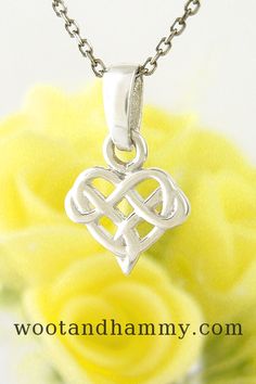 The endless Celtic knot, a symbol of eternity and interconnectedness, is merged with the symbol of love – the heart. Celtic Symbolism, Celtic Knot Necklace, Beautiful Baubles, Made For Each Other, Celtic Heart, Symbol Of Love, Celtic Knots, Celtic Cross, Celtic Jewelry