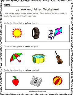 a worksheet with different types of objects