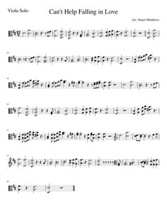 sheet music for violin with the words can't help falling in love on it