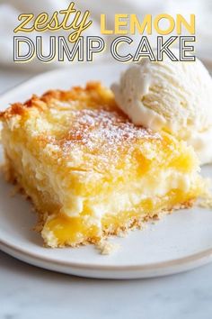 Key Lime Dump Cake Recipes, Lemon Cream Cheese Bundt Cake, Lemon Pineapple Dump Cake, Cake And Ice Cream Desserts, Lemon Cheesecake Dump Cake, Dump Pie Recipes, Semi Sweet Desserts, Quick And Easy Lemon Desserts, Yellow Dump Cake Recipes