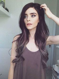 Ombre continues to exist one of the hottest hair color trends not only because it has so many different choices, but because it can be ridiculously low... Ashe Maree, Black Hair Ombre, Lavender Grey, Ombre Hair Color, Trendy Hair, Purple Gray, Hair Envy, Grunge Hair, Great Hair