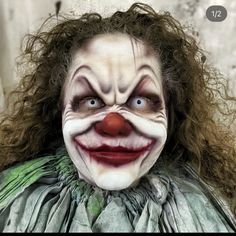 Airbrush Clown Makeup, Airbrush Halloween Makeup, Clown Sfx Makeup, Horror Clown Makeup, Clown Makeup Scary, Halloween Face Paint Scary, Evil Clown Makeup, Sfx Makeup Looks, Scary Face Paint