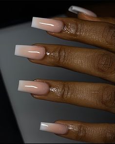 Acrylic Nails For My Birthday, Short Wedding Nails Black Women, Tan Ombre Nails Acrylic, Simple Prom Nails Acrylic Short, Gel Overlay Nails Natural Short French Tip, Medium Nails Black Women, Short Classy Wedding Nails, Midume Acrylic Nails, Med Short Acrylic Nails