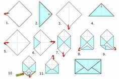 how to make an origami envelope with paper step by step instructions for beginners