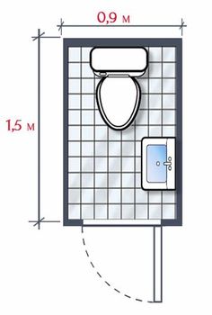 the floor plan for a bathroom with a toilet and shower stall, including a scale