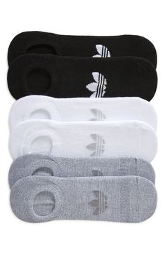 Soft and stretchy, these socks knit with recycled fibers feature targeted breathability zones for comfort and a profile that stays low and out of your way. Pack of six assorted pairs Recycled polyester/latex/spandex Machine wash, tumble dry Imported Lightweight Casual Sports Socks, Casual Gray Sports Socks, Casual Non-slip Gray Socks, Casual Gray Non-slip Socks, Casual Gray Breathable Socks, Adidas Casual Breathable Socks, Casual Adidas Breathable Socks, Casual Breathable Adidas Socks, Lightweight Black Casual Socks