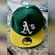 Oakland Athletics Authentic Collection On-Field Low Profile 59fifty Fitted Hat From New Era. Free Shipping On Orders Over $35 On The Walmart Fan Shop By Fanatics Raised Embroidery Surface Washable Low Crown Structured Fit Casual Snapback Fitted Hat For Sports Events, Casual Sports Fitted Hat With Flat Crown, Casual Fitted Hat With Flat Crown For Sports, Casual Baseball Cap With Flat Crown For Sports Events, Green Urban Snapback Hat With Flat Bill, Casual Baseball Cap With Flat Crown, Green Fitted Hat With Flat Brim For Sports Events, Green Flat Brim Fitted Hat For Sports Events, Casual Fitted Hat With Flat Crown For Fans