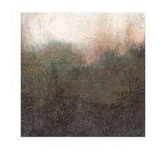 an abstract painting with brown and green colors