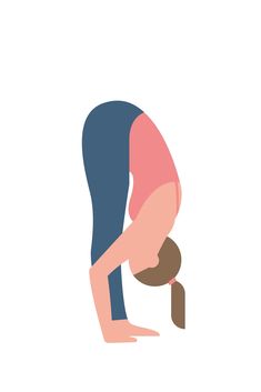 a woman is bending over with her hands on her knees and looking down at the ground