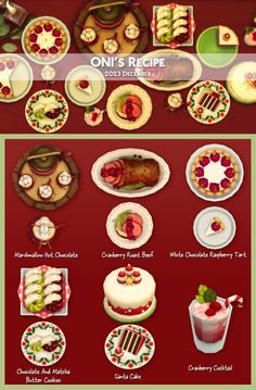 a table with many different types of desserts on it