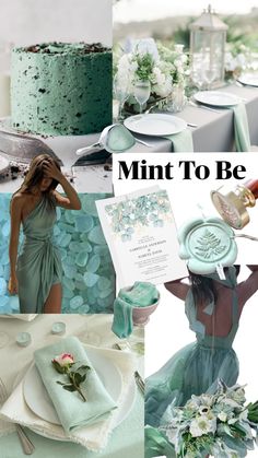 a collage of photos with the words mint to be