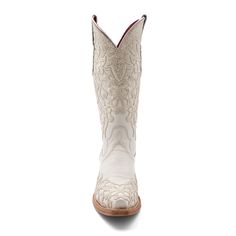 Did someone say wedding day boots? The Starlight is the perfect pair of boots to help you get down that aisle! What's better is they are the gift that keeps on giving and can be worn as a dress boot for many events to come. White Boots For Western-themed Events, Elegant Snip Toe Boots For Western-themed Events, White Round Toe Heeled Boots For Western Events, White Snip Toe Mid-calf Boots For Western-themed Events, Elegant White Mid-calf Winter Boots, Elegant White Mid-calf Boots For Winter, Elegant White Party Boots, Western Cream Boots With Reinforced Heel, Western Style Cream Boots With Reinforced Heel