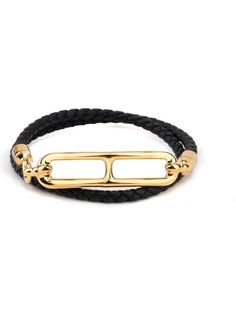 Gender: Women Brand: HERMES Product Name: Roulis Double Tour Bracelet Black Bags Alora Code: 62995571 Color: black Composition: Gold, Calfskin Leather Origin: France Features: Layered Bracelet Designer Style ID H071727FO89 Hermes Roulis, Bracelet Hermes, Men Jewellery, Layered Bracelet, Bracelet Black, Layered Bracelets, Timeless Handbag, Luxe Fashion, Bags Designer Fashion