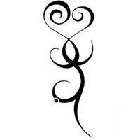 a black and white tattoo design with swirls