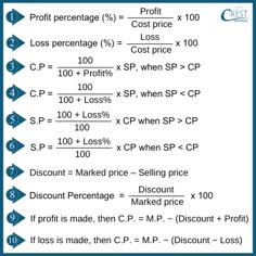 a table with numbers and prices for different types of items on it, including price perce