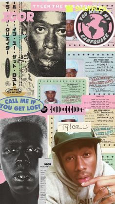 a collage of black men with different types of stickers on their faces and the words call me if you get lost