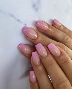 Short Round Nail Designs, Pink Ombre Nails, Cute Gel Nails, Minimalist Nails, Fire Nails, Classy Nails, Dream Nails, Pretty Acrylic Nails, Chic Nails