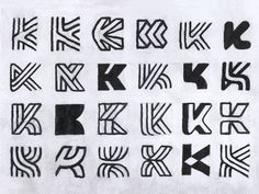 the letters are drawn in black and white