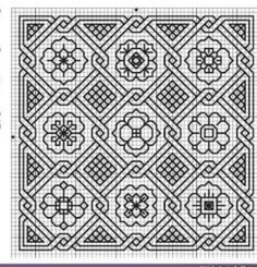 a cross stitch pattern that is in the shape of a square