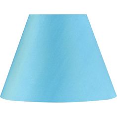 a light blue lamp shade on a white background with clipping for the bottom part