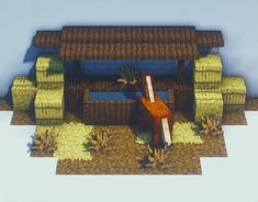 Minecraft Horse Trough, Horse Pasture Minecraft, Minecraft Farm Lighting, Minecraft Houses With Tutorial, Minecraft Water Trough, Horse Enclosure Minecraft, Minecraft Horse Ranch Ideas, Horse Minecraft Build, Minecraft Horse Builds