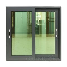 an open glass sliding door in front of a white wall with green walls and doors