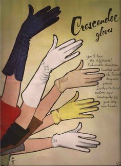 an old poster with several different colored gloves on top of each other, and the words'crayone gloves'written below it