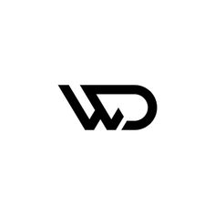 the letter dw is made up of two letters, one in black and white