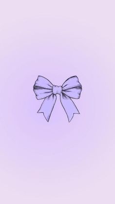 a drawing of a bow on a purple background