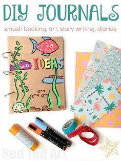 Diary Ideas, Kids Journal, Diy Journal, Sketchbook Journaling, Story Writing, Smash Book, Easy Diy Crafts, Arts And Crafts For Kids