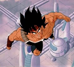 an animated image of gohan from dragon ball